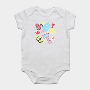 Kingdom Hearts drawing pattern - lite Baby Bodysuit